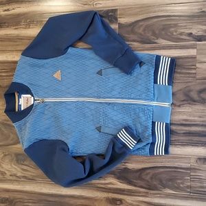 Rock & Revival Men's Blue Quilted Design Zip Up - Size Small